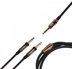 MEZE AUDIO Câble mono 3,5 mm vers 3,5 mm (1,5 m) en TPE souple avec gaines en cuivre et aluminium