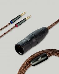 MEZE AUDIO Câble PCUHD mono 3,5 mm vers XLR 4 broches symétrique en cuivre Câble haut de gamme
