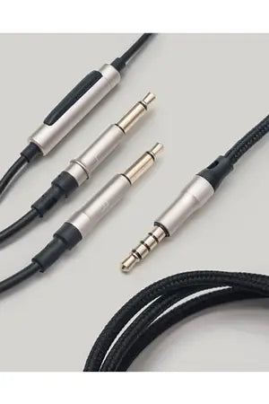 MEZE AUDIO Câble mono 3,5 mm vers 3,5 mm, 1,2 m, noir/argenté, avec micro et télécommande